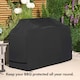 image 2 of VonHaus BBQ Cover Waterproof Black H124.5 x W152 x D67cm | Black