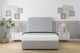 image 2 of Sloomy Mayfair Silver Plush Divan Bed Base 4 Drawers With 26 Inch Strutted Headboard | Silver | Silver | King | 1