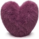 image 1 of Homes-Linen Teddy Cuddles Heart Shape 3D Fleece Filled Cushion Soft Comfortable Warm & Cozy Home Décor Size 38cm 100% Polyester Teddy Heart Cushion N/A | Plum