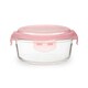 image 1 of Interiors by Premier 620ml Round Food Storage Container, BPA-Free PP Pink Lid Kitchen Food Storage Container, Food Containers