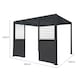 image 5 of Anthracite Aluminium Pergola With 2 x Shutter Panels - 3m x 3m