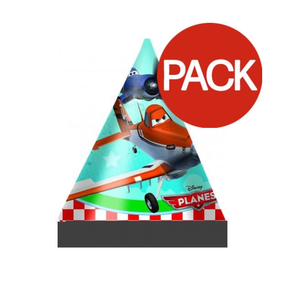 Disney Planes Dusty & Skipper Party Hats (Pack of 6) - Multicoloured - One Size