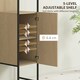 image 4 of HOMCOM Tall Bathroom Cabinet with 3 Open Shelves Adjustable Shelf, Natural | Brown | Black | 33 x 33 x 185 cm