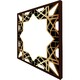 image 3 of Art deco star border (Picture Frame) White | L