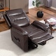 image 9 of HOMCOM Power Lift Recliner Chair with Vibration Massage and Heat, PU Leather Lift Chair with USB Port, Side Pockets, Spring Cushion, Remotes, Riser and Reclining Armchair for Living Room, Brown | Brown | Brown