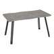 image 2 of Quebec Wave Edge Medium Dining Table Set with 4 Chairs Black | Concrete Effect/Grey