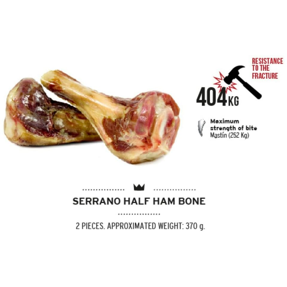 image 1 of Serrano 2 Half Ham Bones Dog Treat (Bundle of 6)
