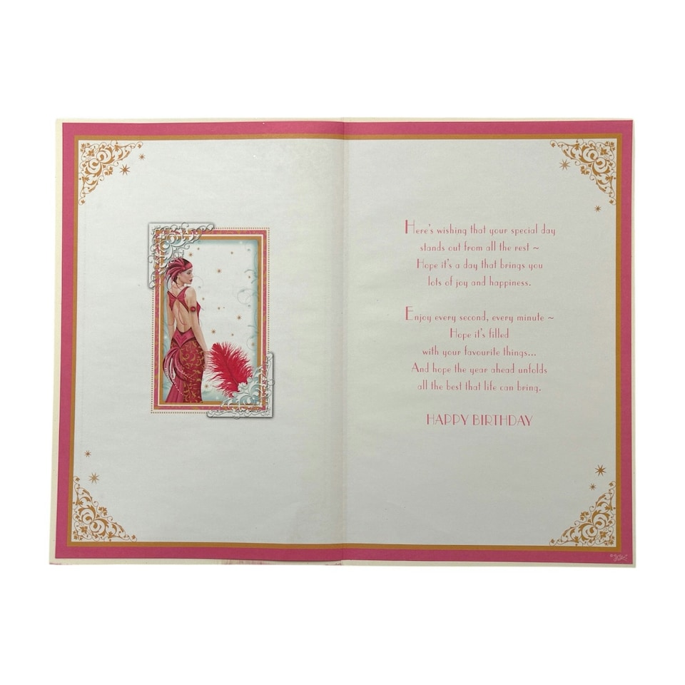 image 1 of Age 50 Female Art Deco Stylish Birthday Card