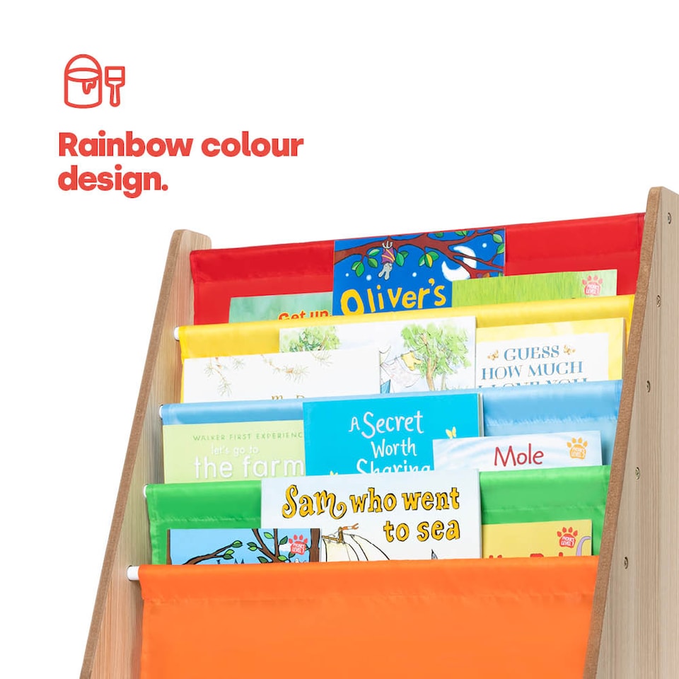 image 1 of Childrens Bookcase Rainbow