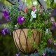 image 5 of Pack of 2 Tom Chambers Black Lattice Metal Garden Hanging Basket with WaterSave Coco Fibre Liner 35cm - Without Bracket Black