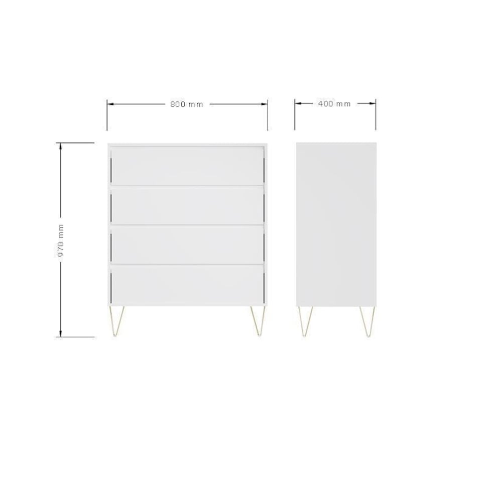 image 1 of Monaco 4 Drawer Chest