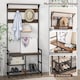 image 5 of COSTWAY 3 in 1 Coat Rack Hall Tree with Shoe Bench   Shoe Storage Coffee
