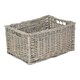image 2 of Medium Grey Wash Unlined Willow Storage Baskets | Brown | Brown | M | 1