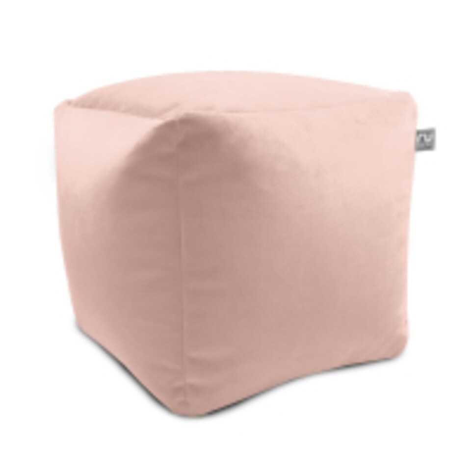 image 1 of rucomfy Velvet Cube Bean Bag Pouffe - Soft Stylish Footstool