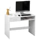 image 1 of HOMCOM Modern Computer Work Desk Table Study Shelf Drawer Writing Station White