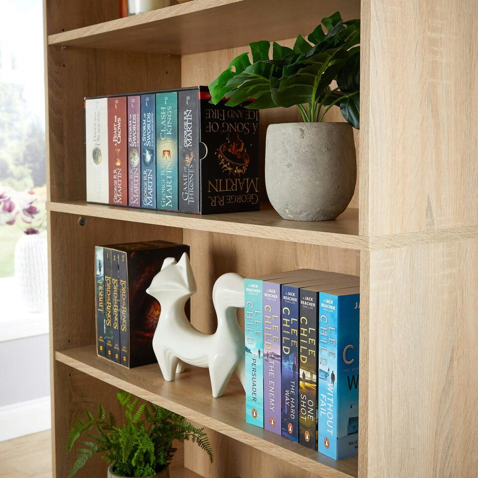 image 1 of Bookcase Display Shelf Freestanding Book Storage Unit Home Living Room Furniture White