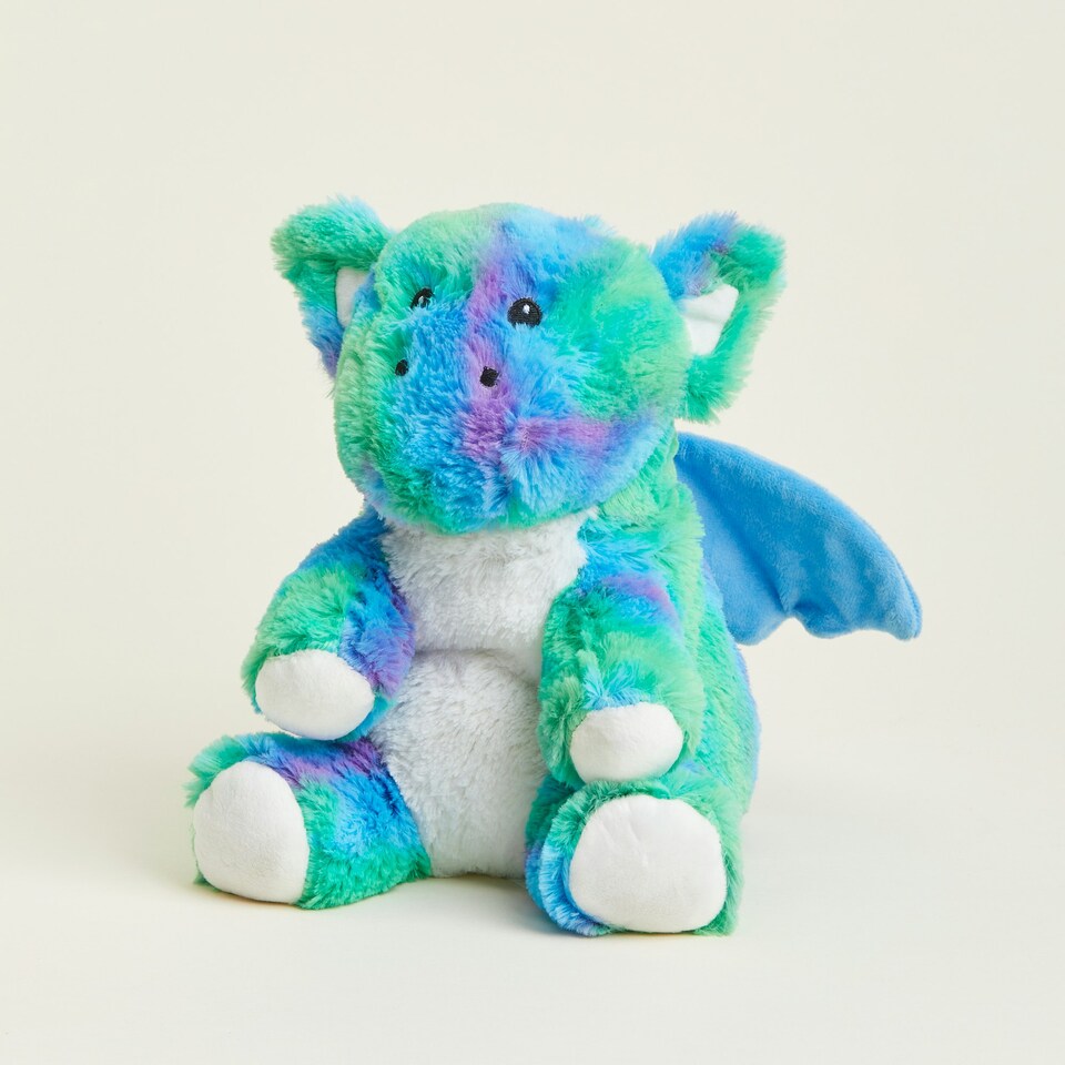 image 1 of Warmies Plush Rainbow Dragon Microwavable Weighted Teddy