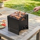image 8 of Outsunny 3 in 1 Portable Wood Fired Outdoor Pizza Oven with Handles | Black | Black | 40 x 37.5 x 53.5 cm