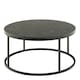 image 1 of Spiro Coffee Table with Black Marble Melamine Top & Black Legs