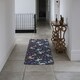 image 2 of unicorns on navy Designer (Runner Rug)