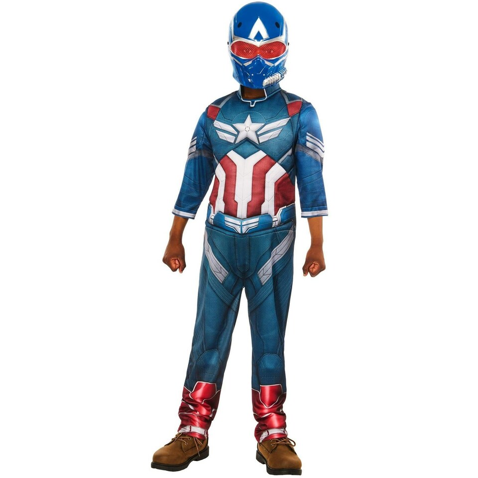 Captain America: Brave New World Childrens/Kids Deluxe Costume Set - Blue/White/Red - 5-6 Years 5-6 years