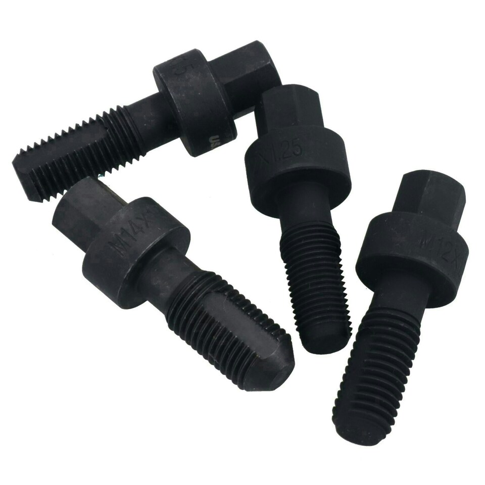 image 1 of 4pc Wheel Hub Internal Thread Repair Restorer Chasers Clean Set M12 - M14