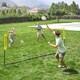 image 3 of Portable Outdoor Badminton and Volleyball Net Set with Adjustable Poles, 4 M, Yellow