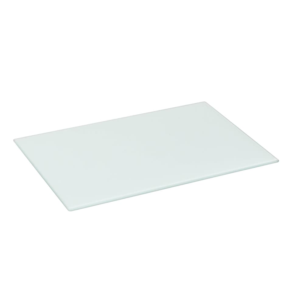 image 1 of Harbour Housewares Glass Kitchen Chopping Board - 40 x 30cm - White | White | White