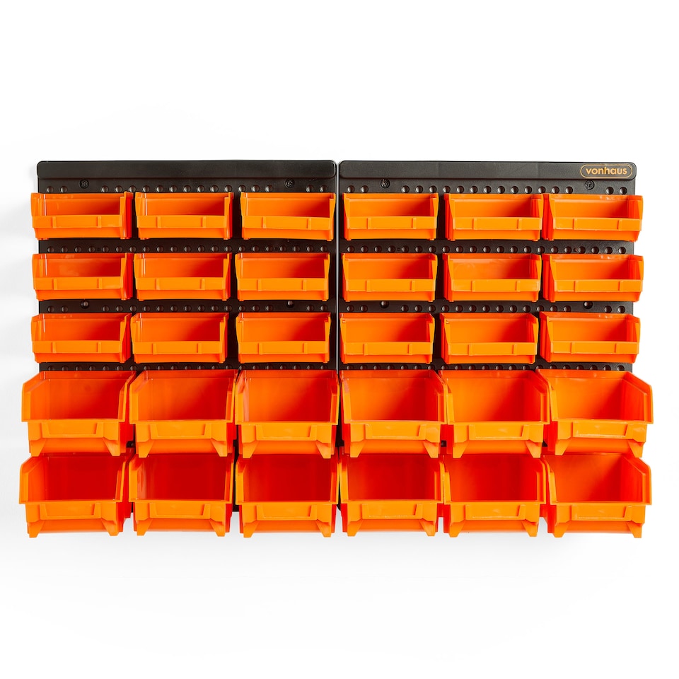 image 1 of VonHaus 30pcs Wall Mount Storage Organiser Bin for Garage