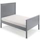 image 6 of 4ft6 Double Grey,wood,wooden high foot end,solid panel bed frame.Shaker style