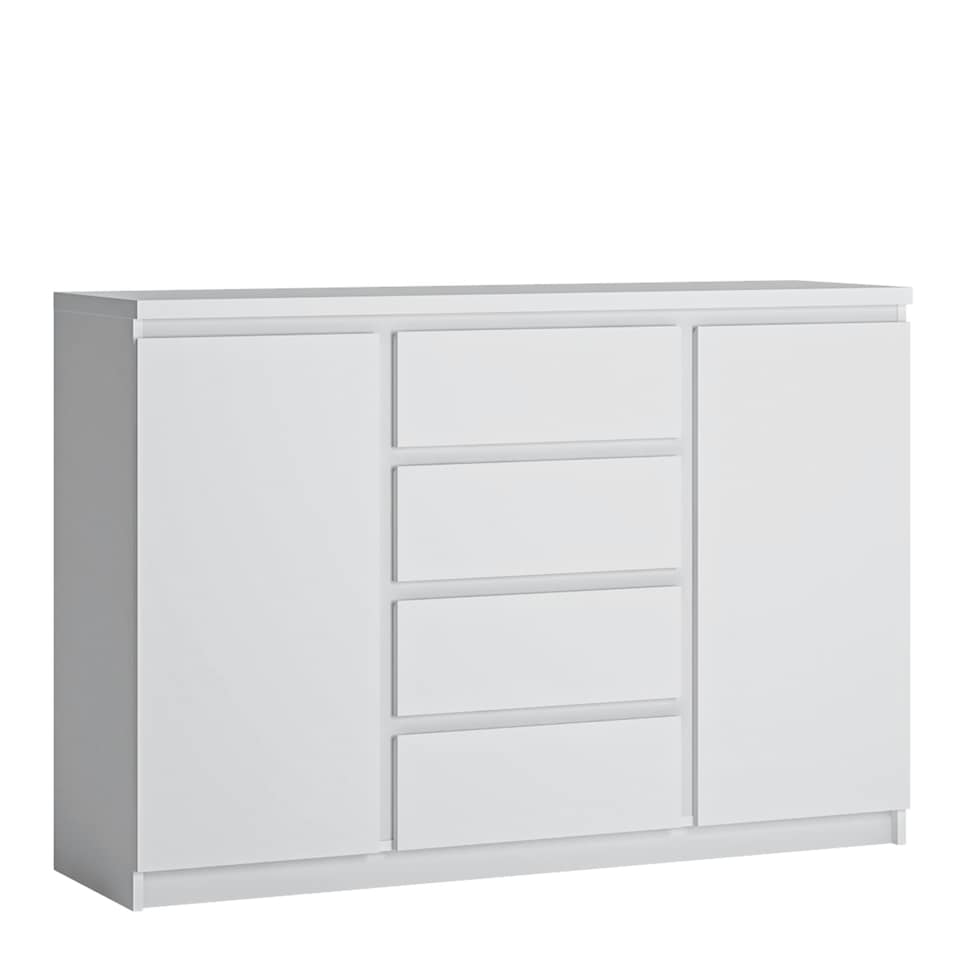 image 1 of Fribo 2 Door 4 Drawer Sideboard in White