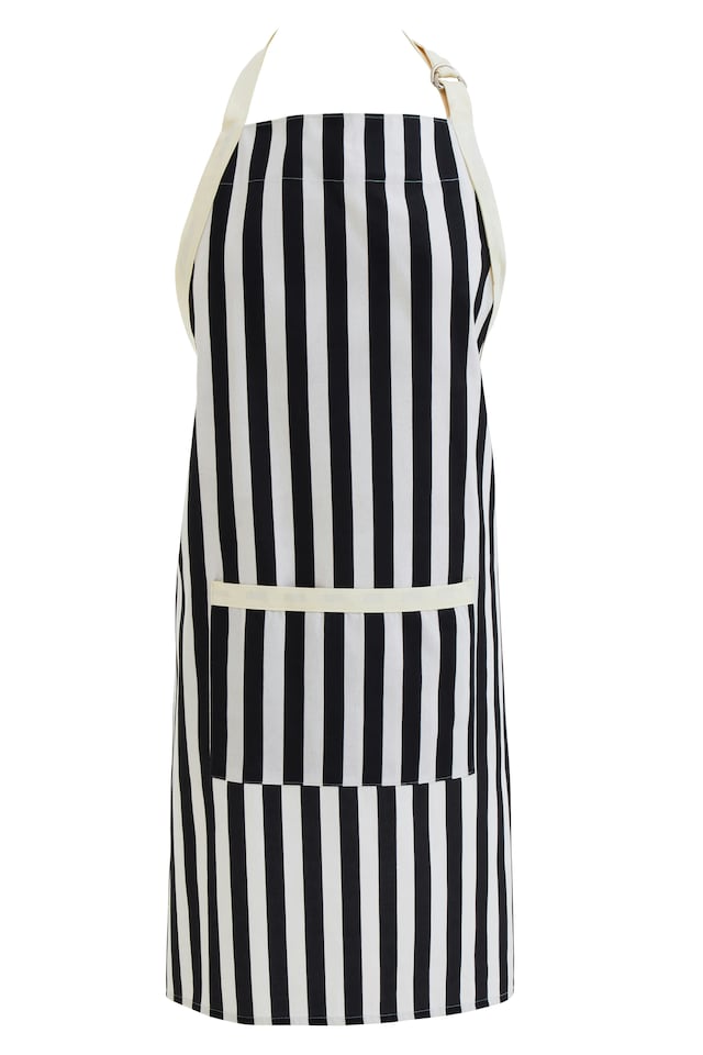 image 1 of Orsina Black Kitchen Apron with White Graphics, Cooking Apron for Men. Women, Apron with Cat Graphics