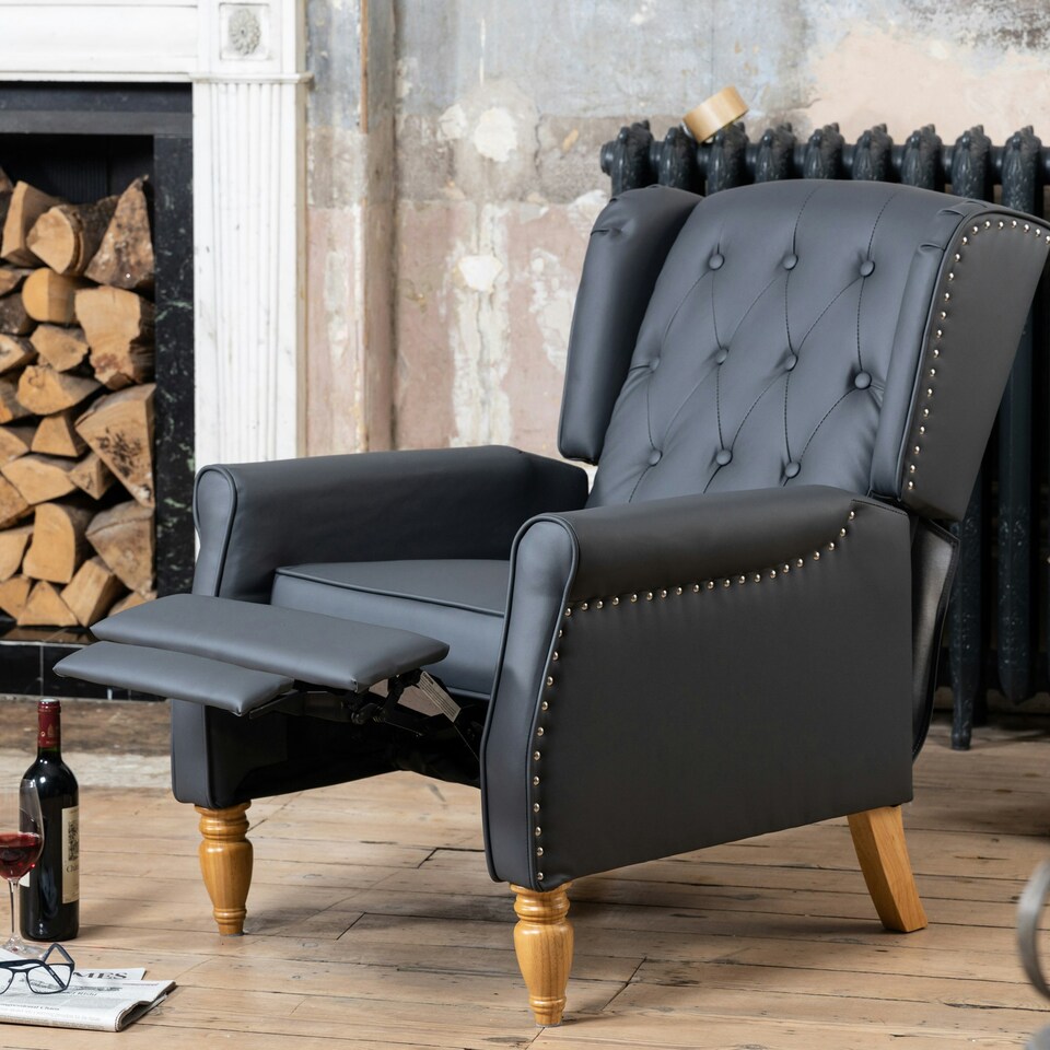 image 1 of Galena Recliner Armchair - Grey