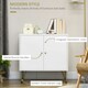 image 3 of HOMCOM Freestanding Storage Cabinet with Adjustable Shelves for Living Room