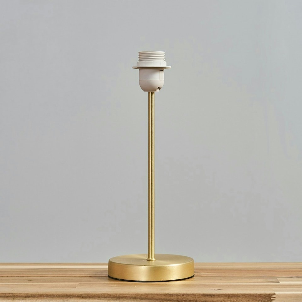 image 1 of ValueLights Charlie Brushed Gold Table Lamp Base Only 