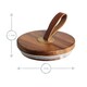 image 4 of Argon Tableware Glass Storage Jar - Leather Loop Lid - 550ml - Modern Round Scandi Organisation Container Glass Jar