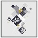 image 4 of Geometric squares & leaves (Picture Frame) White | XL