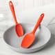 image 2 of Zeal Silicone Spatula Spoons, Large and Small, Set of 2, Red