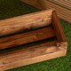image 3 of Hand Made 76cm x 23cm x 14cm Rustic Wooden Garden Window Trough Flower Planter Brown