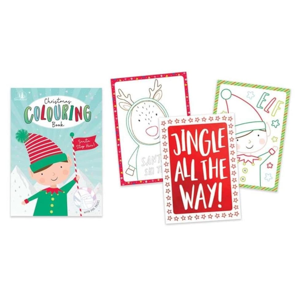 image 1 of Elf or Snowman Design Christmas Colouring Book