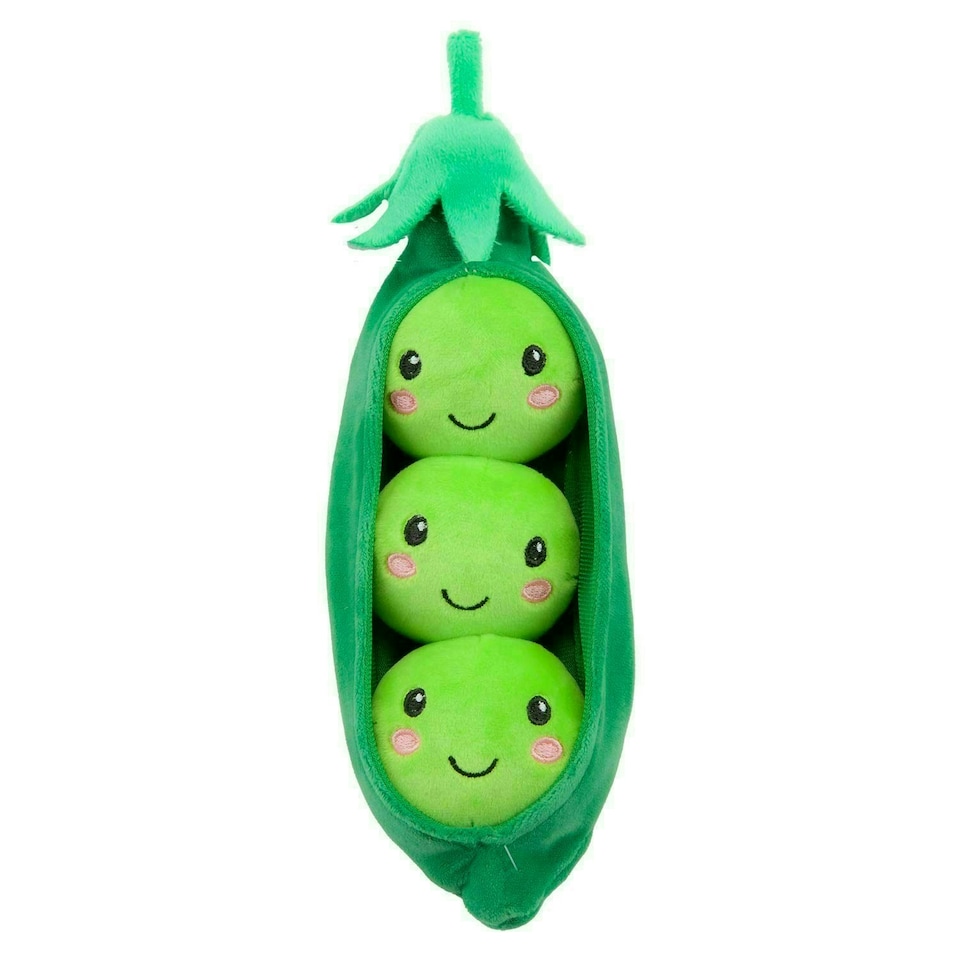 image 1 of Peas Soft Toy Food Themed Cute Plush Cuddly Soft Fluffy 27cm Multi-Coloured