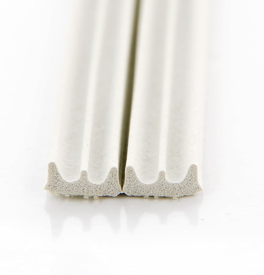 image 1 of Exitex Self Adhesive E Strip Seal 5m Draught Proofing Rubber, Seals Gaps 2mm to 4mm | White