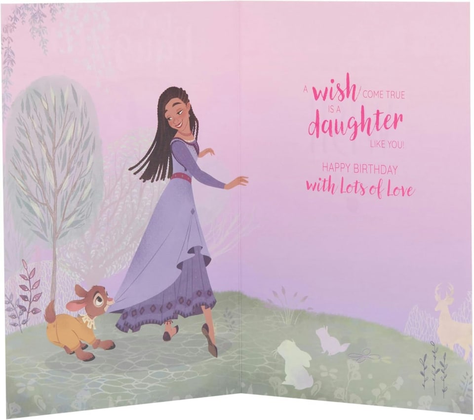 image 1 of Disney Asha Design Daughter Birthday Card