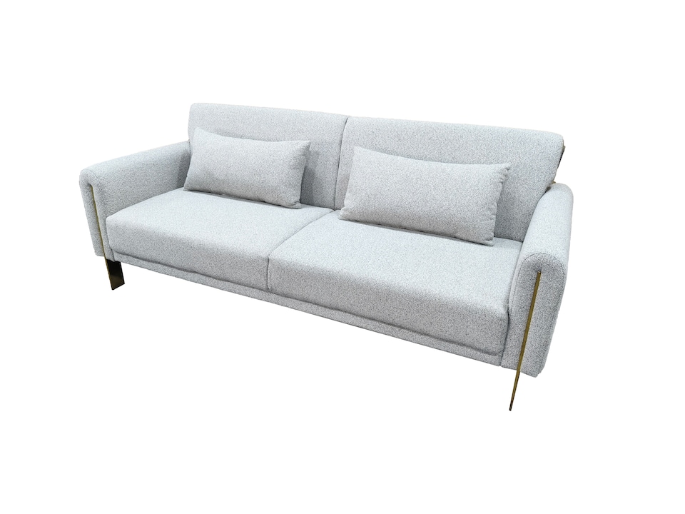 image 1 of Como 2 Seater Sofa Bed in Grey or Silver | Silver | One Size