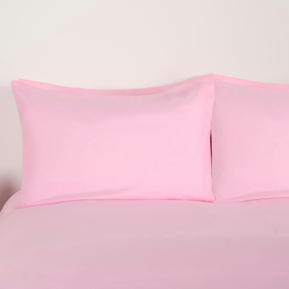 image 1 of OHS Plain Fitted Bed 25cm Deep Elasticated Sheet, Single - Pink