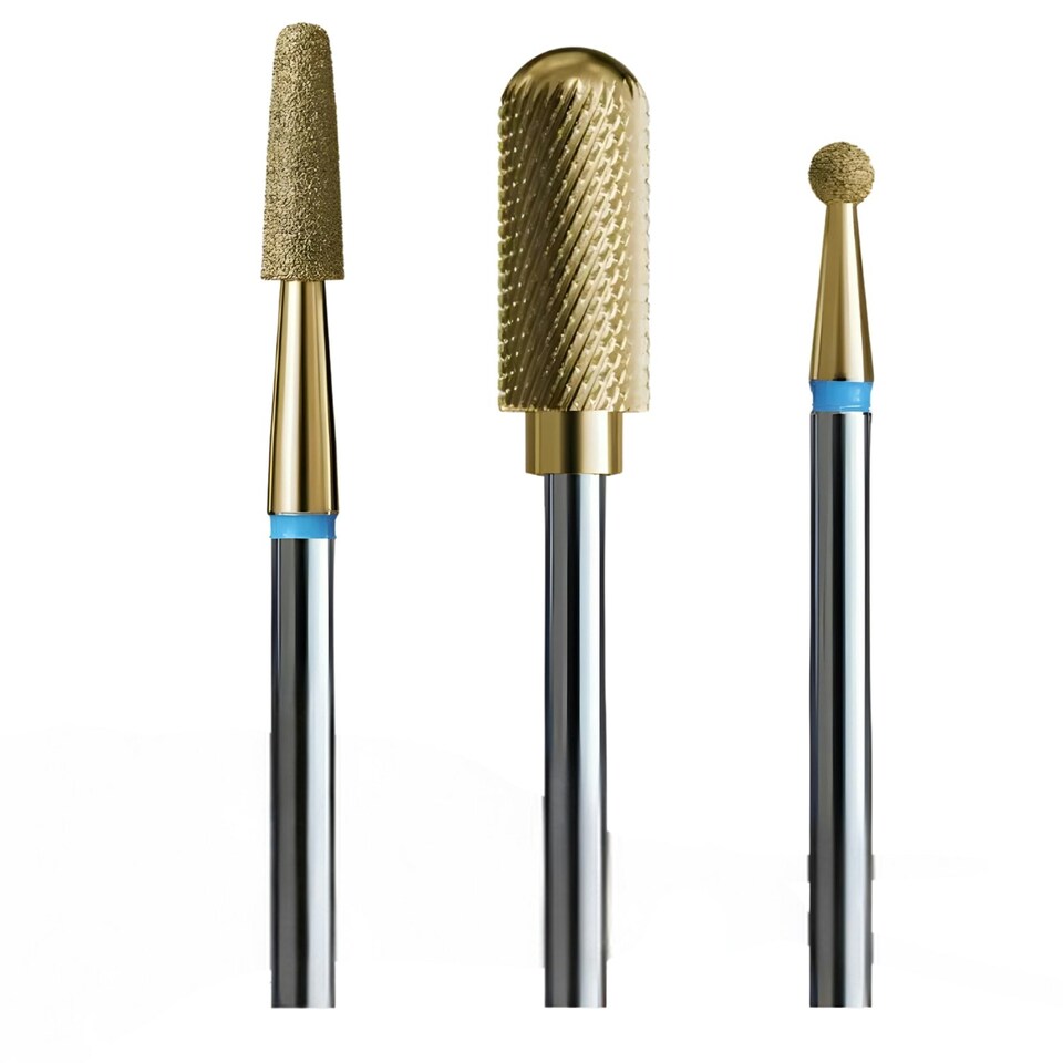 image 1 of IQ Nails Home Spa Gold Drill Bits 3pcs
