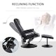 image 5 of HOMCOM Swivel Recliner Chair and Footstool, Faux Leather Massage Recliner Armchair with Remote Control and Round Wrapped Base, Black