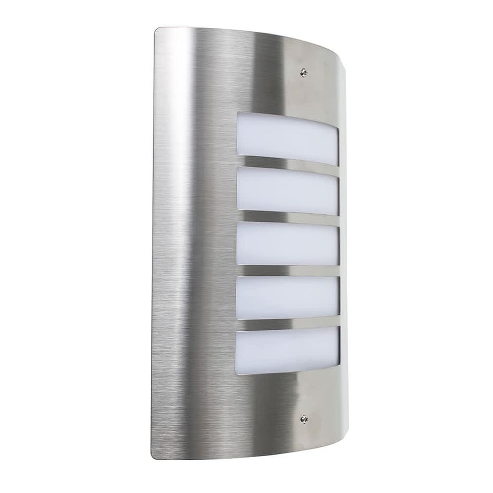 image 1 of ValueLights Medlock Silver Outdoor Wall Bulkhead Light