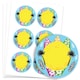 image 1 of Hawaiian Design Round Stickers 88mm - Sheet of 6