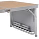 image 8 of Outsunny 3ft Aluminium Picnic Table w/Side Desktop Outdoor BBQ Party Portable